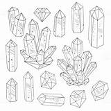 Gemstones Kristalle Zeichnen Cristais Edelsteine Minerals Zeichnung Cristales Fikirevreni Auswählen sketch template