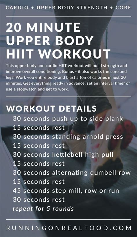 minute upper body hiit workout  strength  conditioning