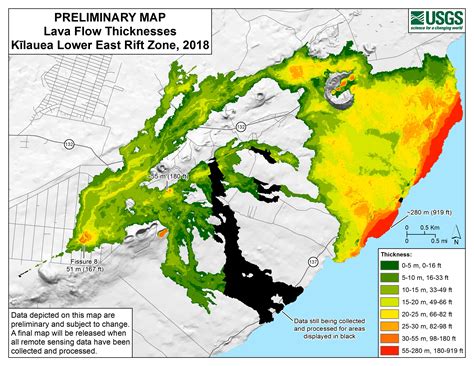 Thermal Map Of Kilauea Lower East Rift Zone Lava Flow Produced