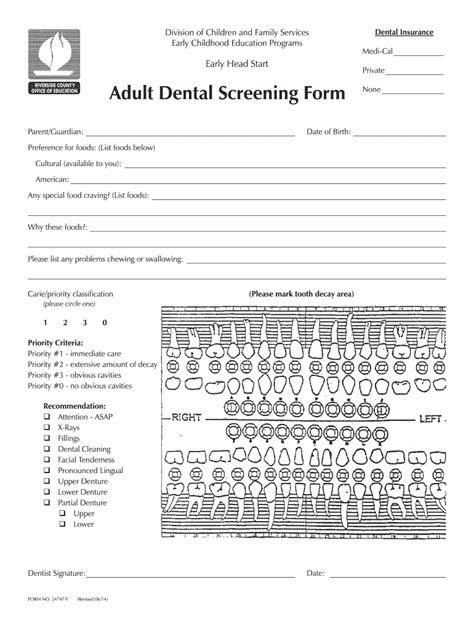 dental examination form fill  sign  dochub