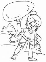 Hanuman Coloring Pages Bal Ji Kids Rock Drawing Books Baby Getcolorings Coloringhome sketch template