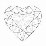 Heart Diamond Drawing Shaped Gem Tattoo Cut Gemstone Getdrawings Diamonds Designs Stencil Shape Paintingvalley Tattoodaze Carat sketch template