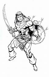 Conan Barbarian sketch template
