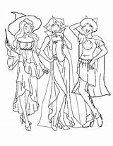 Coloring Spies Totall Pages Clover Waiting Friends Her Witch Costume Wear sketch template