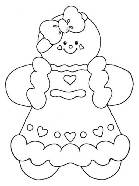 christmas coloring pages gingerbread girl  coloring pages