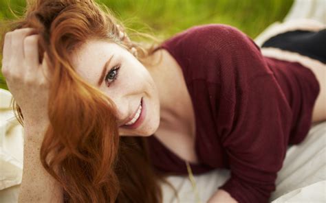 Wallpaper Face Women Outdoors Redhead Model Depth Of