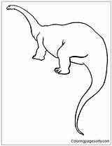 Diplodocus Pages Coloring Online Color Coloringpagesonly sketch template