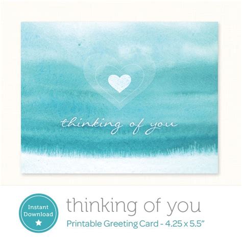 printable thinking   card printable greeting card