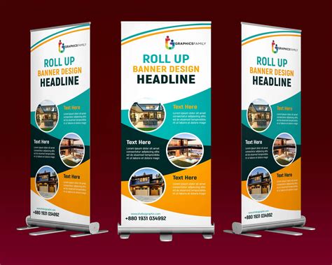 business roll  banner design  psd  graphicsfamily