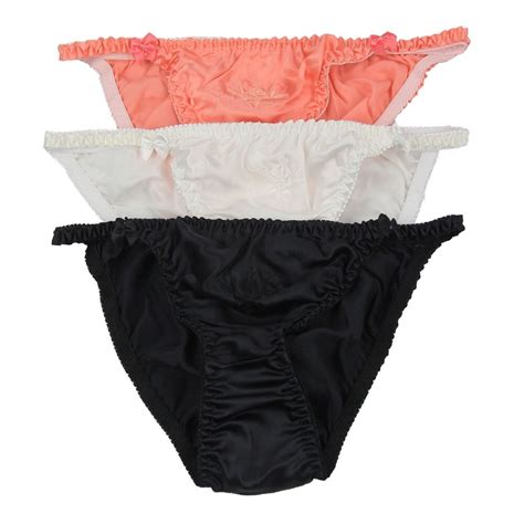 buy 3 pair 100 silk women s string bikinis underwear
