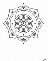 Dharma Wheel Tattoo Deviantart Tattoos sketch template