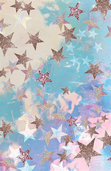 Pastel Dust Cute Blue Love Stars Wallpaper Sky Dreamy Iphone