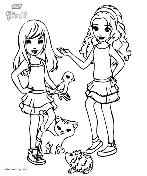 lego friends coloring pages pets  printable coloring pages
