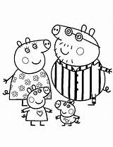 Coloring Pig Peppa Pages Daddy Popular sketch template