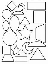 Shapes Coloring Pages Printable Educational Print sketch template