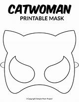 Mask Superhero Printable Template Masks Face Kids Catwoman Diy Hero Coloring Own 3d Halloween Craft Templates Printables Girls Simplemomproject Crafts sketch template