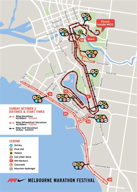 released   maps nike melbourne marathon festival