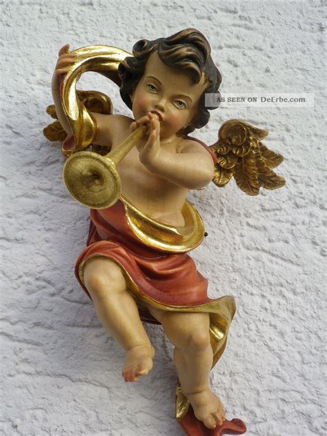 holz engel musiezierender barock geschnitzt skulptur geschnitzt figur