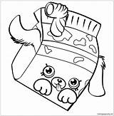 Shopkins Petkins Snout Season Dog Pages Coloring sketch template