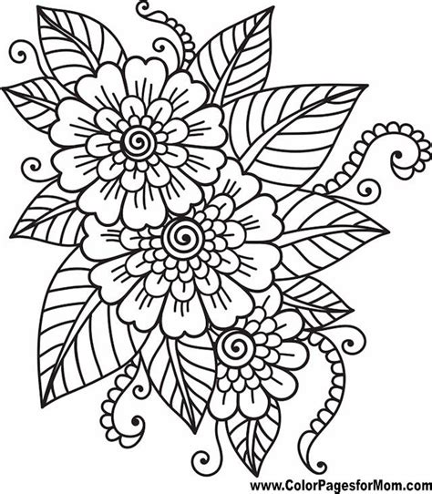 flower coloring page  pinteres