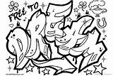 Graffiti Coloring Pages Dream Drawing Letters Printable Kids sketch template