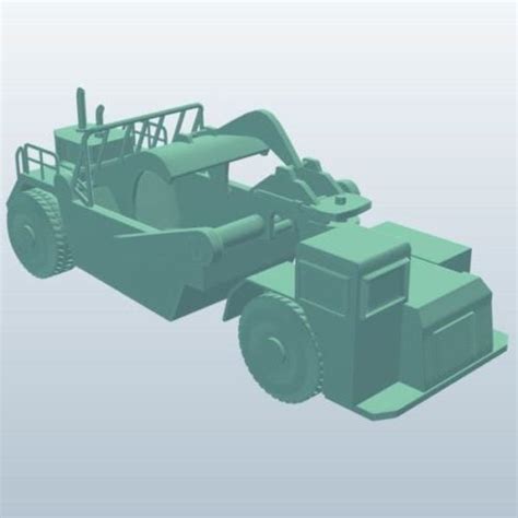 wheel tractor scraper vehicle   model obj stl opendmodel