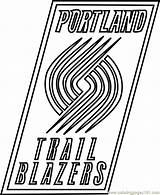 Coloring Blazers Trail Portland Pages Nba Coloringpages101 sketch template
