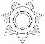 Badge Sheriff Blank Svg Editable sketch template