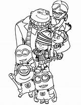 Coloring Despicable Pages Print sketch template