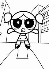 Coloring Girls Pages Puff Ppower Powerpuff Popular sketch template