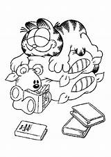 Garfield Ausmalbild Ausmalen Slapen Feuerwehrmann Dormind Vorschule Kostenlosen Desene Pinnwand Weihnachtsbilder sketch template