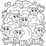 Sheep Coloring Animals Farm Happy Six Pages Surfnetkids Color Next sketch template