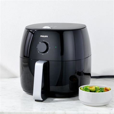 philips twin turbo star xxl black airfryer reviews crate  barrel