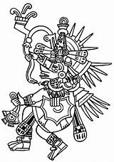 Aztec Coloring Pages Sun Calendar Maya Azteca Mayan Tlaloc Warrior Aztecas Color Para Dibujos Printable Dios Getcolorings Imagen Stone Del sketch template