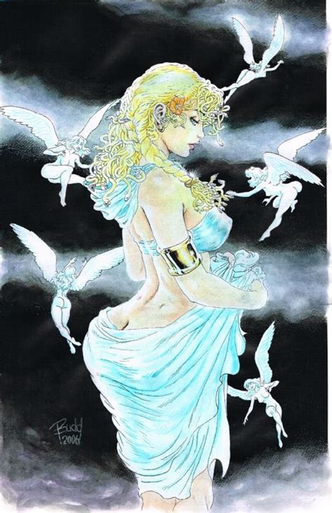 Blonde Medusa Cover In Richard Dedominicis S Budd Root Comic Art