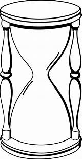 Hourglass Clipart Hour Glass Clip Sand Clock Timer Cliparts Drawing Line Stopwatch Cartoon Shape Time Magnifying Duration Tattoo Vector Outline sketch template