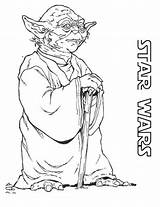 Yoda Coloring Pages Wars Star Master Yescoloring Via sketch template