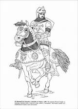 Knights Colouring Caballeros Ritter Rainbowresource Castillos Imprimibles sketch template