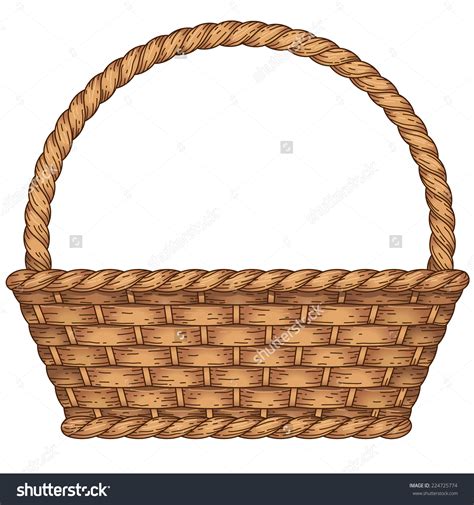 cane basket clipart clipground