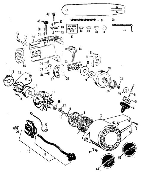 craftsman sears chain  parts model  sears partsdirect