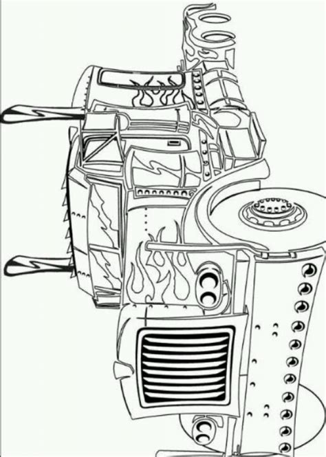 picture  optimus prime coloring page   children upmly