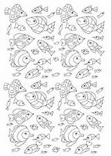 Fish 100 Coloring Pages Animals Adults Color Fishes Justcolor Adult Nature Nggallery sketch template