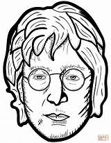 Lennon John Coloring Portrait Pages Famous People Line Printable Rock Beatles Untitled Openclipart Star Celebrity Singers Drawing Supercoloring Categories sketch template