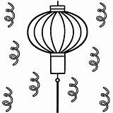 Chinese Coloring Pages Lantern Drawing Lanterns Year Simple Easy Drawings Happy Getdrawings Getcolorings Dragon Color sketch template