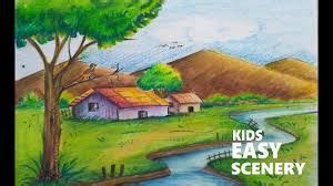 image result  painting kerala easy scenery drawing drawing