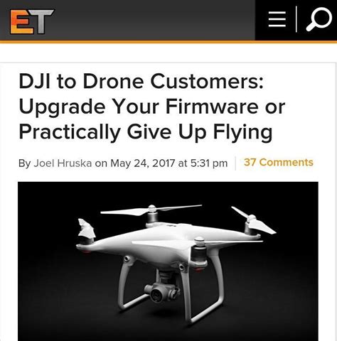drone manufacturer dji  issued  firmware update   drones