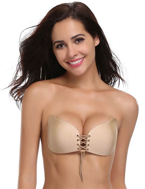 Strapless Self Adhesive Silicone Invisible Nude Push Up Bra Ohyeah