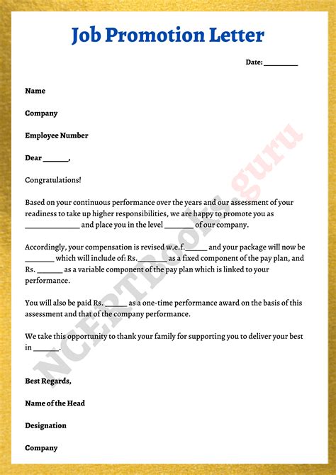 promotion request letter  employee  letter template gambaran