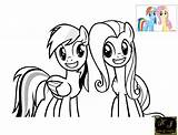 Coloring Fluttershy Dash Rainbow Pages Pony Rainbowdash Pinkie Pie Pegasus Kj Library Clipart Popular sketch template