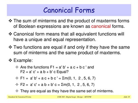 standard canonical forms powerpoint